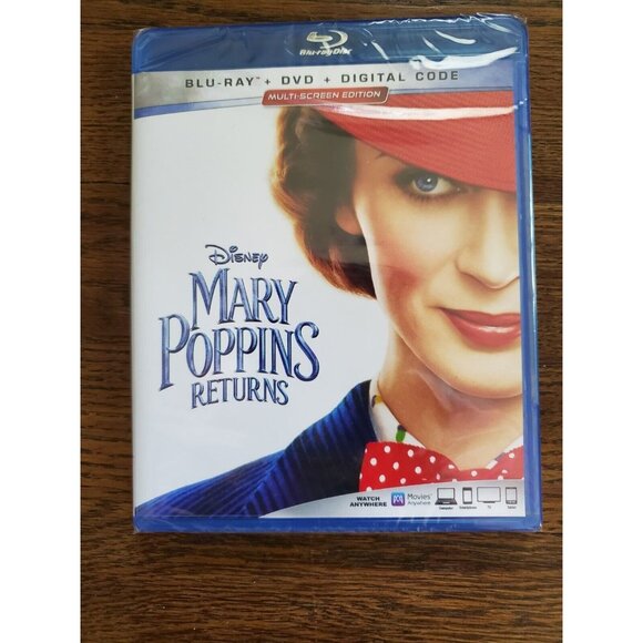 Mary Poppins Returns (Walt Disney Blu-ray + DVD + Digital Code, 2018) NEW - Picture 1 of 2